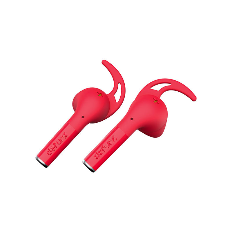 Defunc True Sport Wireless Earbuds - Red | Sweatproof Bluetooth Headphones for Running, Gym & Workouts