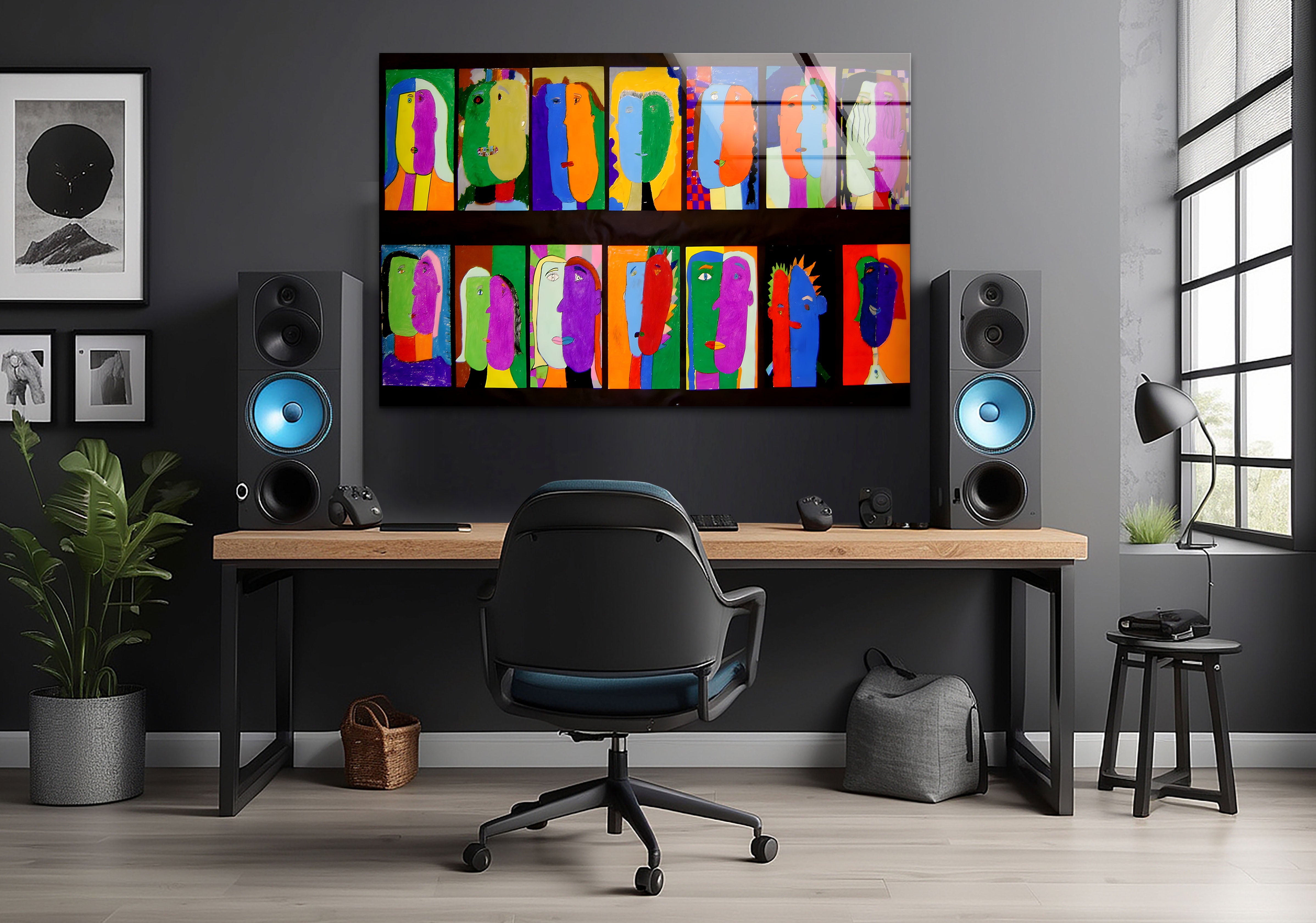 Vibrant Pablo Picasso Glass Wall Art - Modern Abstract Home Decor for Living Room, Bedroom & Office - Unique Gift Idea for Art Lovers