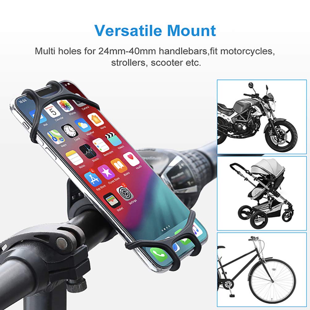 Hemobllo 1pc Silicone Bike Phone Holder - Secure Phone Bracket & Storage Rack for Cycling, Running, and Outdoor Activities