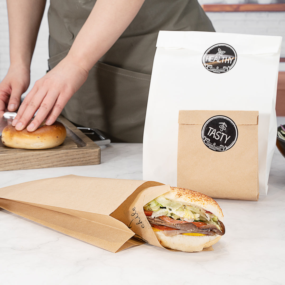Premium Kraft Paper French Fry & Snack Bags - 7x3x11 Inches, 100 Count Box - Eco-Friendly Fast Food Packaging for Restaurants, Food Trucks & Parties