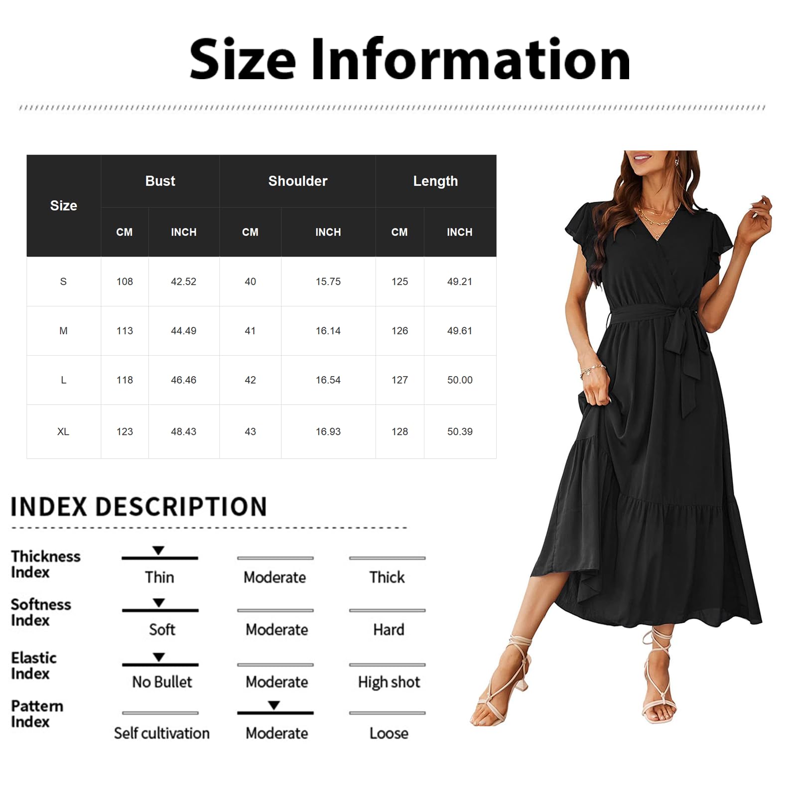 Women's Summer Boho Wrap Dress - V Neck Short Sleeve Flowy Maxi Dress with Belt & Ruffle Hem | Perfect for Beach Vacations, Date Nights & Summer Parties