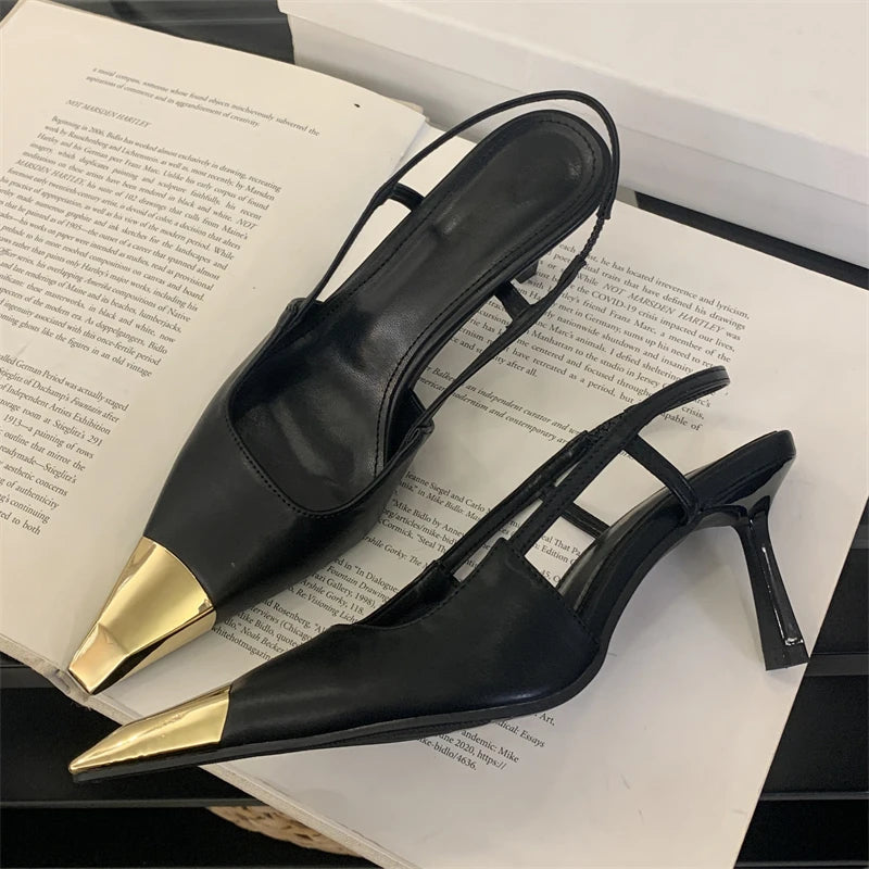 Eilyken Women's Pointed Toe High Heel Pumps - Fashionable Slingback Sandals for Street Style, Prom & Elegant Occasions | Perfect for Parties, Night Out & Special Events