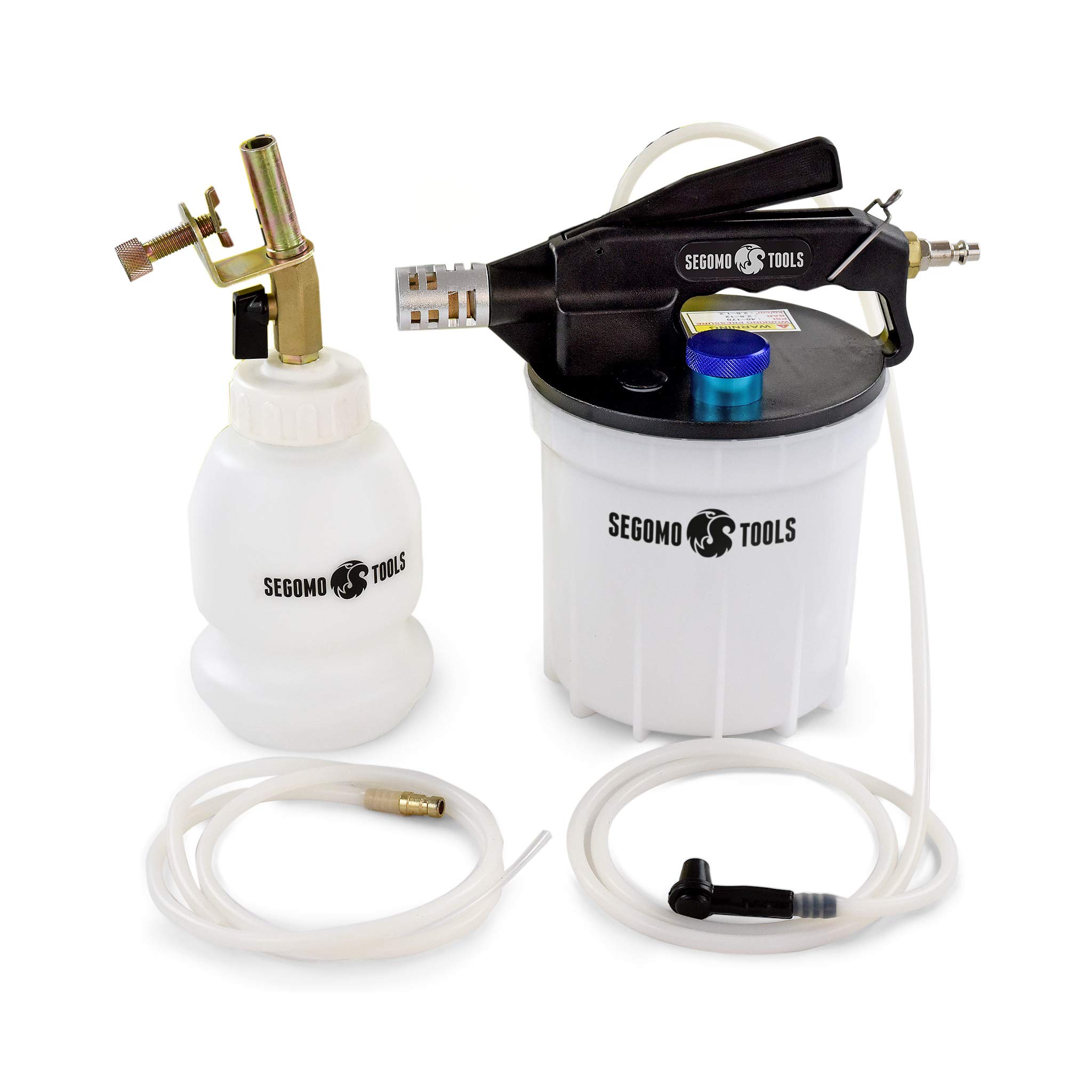 Segomo Tools 2L Standard & ABS Vacuum Brake Bleeder & Clutch Bleeding Kit | Professional Brake Fluid Extractor Pump | Automotive Brake System Bleeding Tools - VBB01 | Perfect for DIY Car Maintenance & Professional Mechanic Use