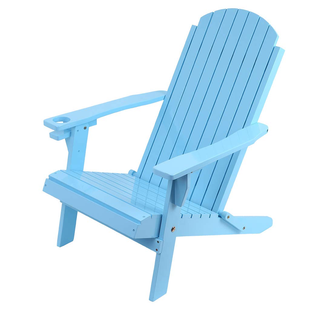 Premium Folding Wooden Adirondack Chairs for Outdoor Use - Patio, Garden, Porch, Lawn & Backyard Relaxation - Perfect for Sunbathing, Camping & Poolside Lounging