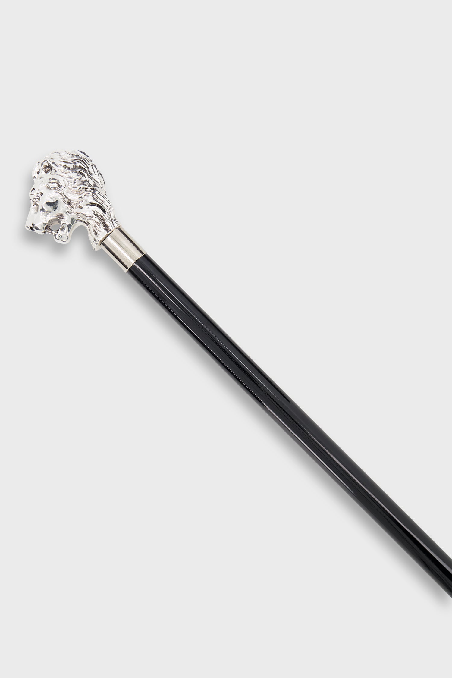 Pasotti Premium Black & Silver Lion Head Walking Cane - Elegant Fashionable Walking Stick for Men & Women - Perfect for Weddings, Formal Events & Daily Use