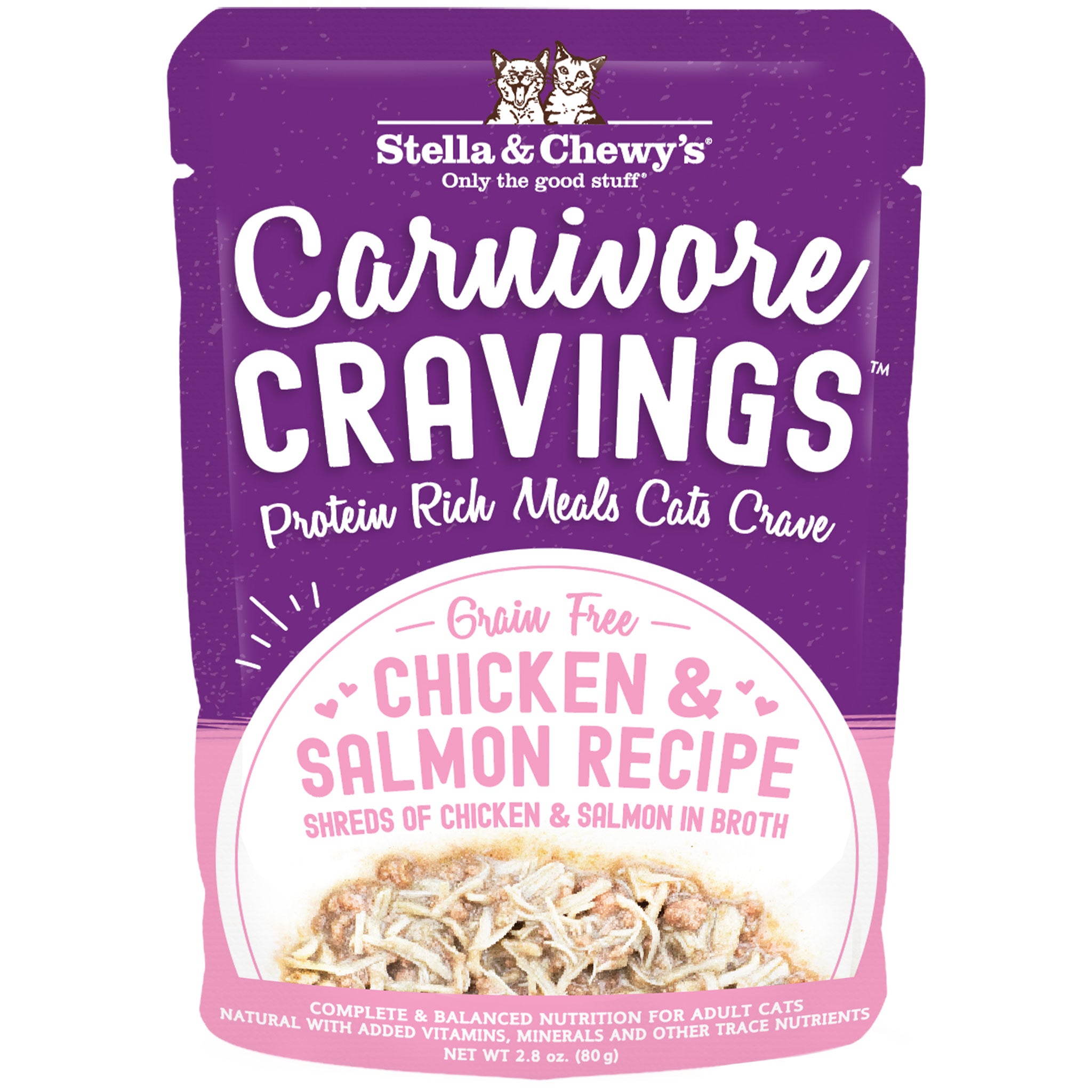 Stella & Chewy's Chicken & Salmon Wet Cat Food - Grain-Free, High-Protein Cat Food for Adult & Senior Cats - Perfect for Picky Eaters & Indoor Cats - Supports Healthy Digestion & Shiny Coat