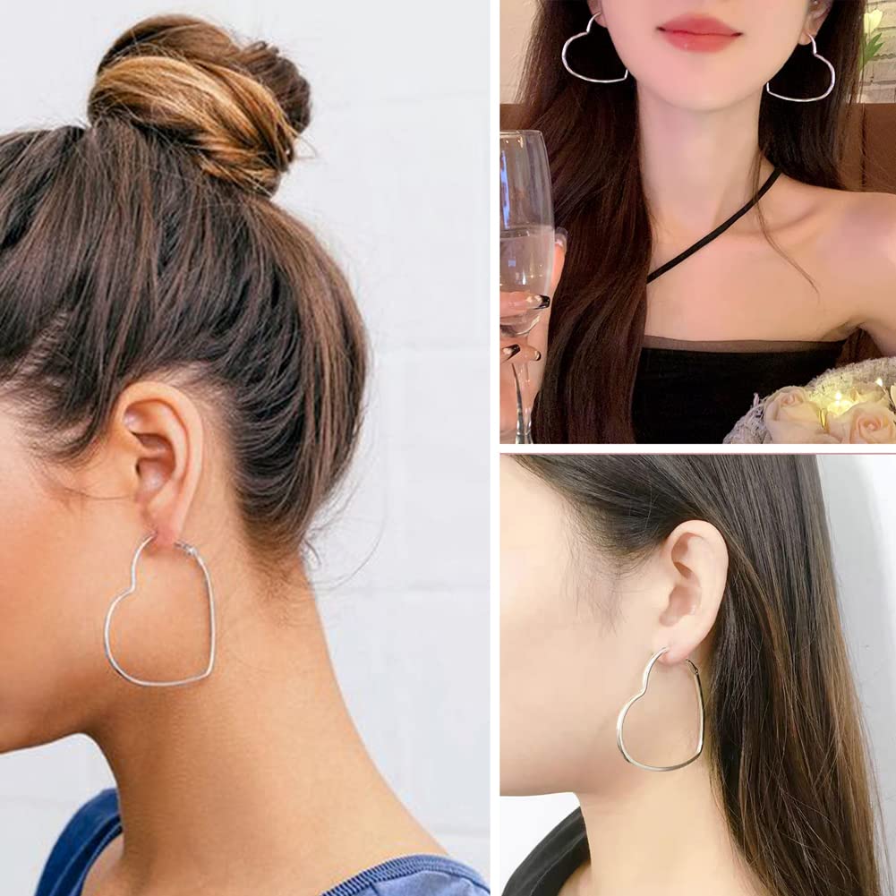 Cheriswelry 201 Stainless Steel Geometric Hoop Earrings for Women - DIY Jewelry Making, Craft Supplies - Perfect for Everyday Wear, Gifts & Fashion Accessories