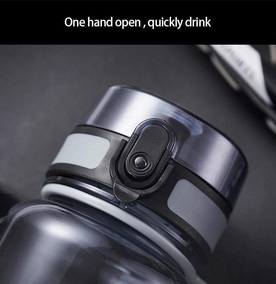 UZSPACE 32oz Gray Water Bottle for Men - BPA Free, Leakproof, Portable Sports & Travel Drink Bottle - Ideal for Gym, Hiking, Camping and Outdoor Activities