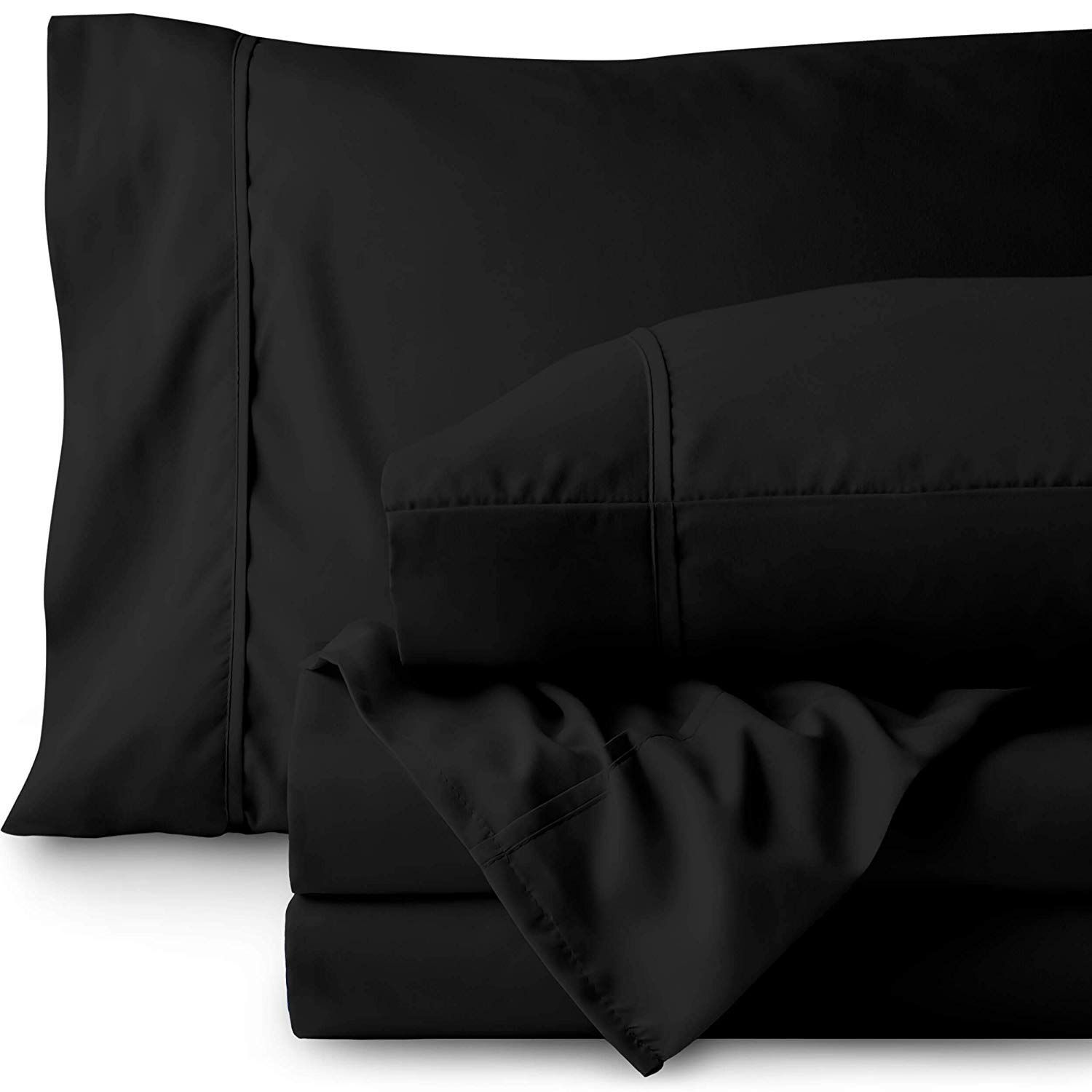 800 Thread Count 100% Cotton Bed Sheet Set with Pillowcases - 4 Piece Twin Size Deep Pocket Fits Mattress Up to 21