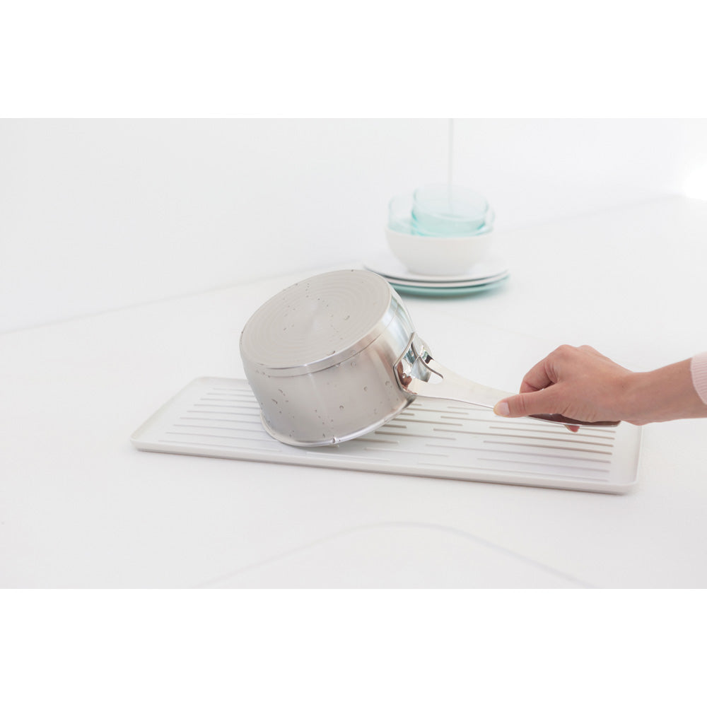 Compact Dish Drying Rack Light Grey - Space Saving Kitchen Organizer for Dishes, Cups & Utensils - Perfect for Small Kitchens, Apartments & RVs