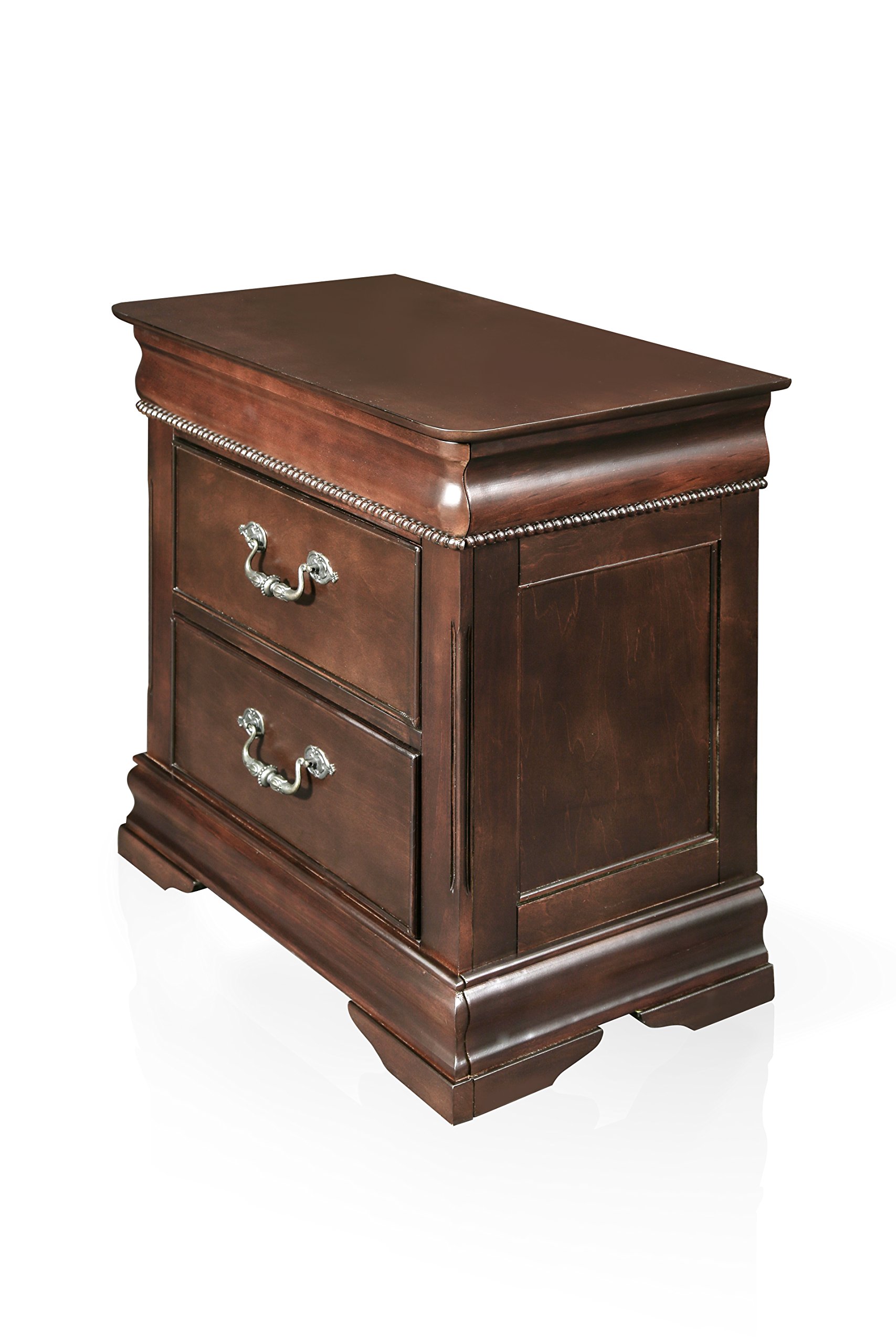 Epperson 3-Piece English Style California King Bedroom Set with 2 Nightstands - Cherry Wood Finish - Box Spring Required - Perfect for Master Bedrooms & Guest Rooms