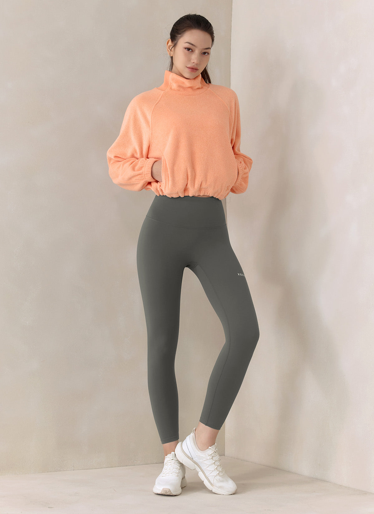 Fluffy String High Neck Sweatshirt - Women's Cozy Pullover Winter Top | Perfect for Casual Outfits, Loungewear & Cold Weather Fashion