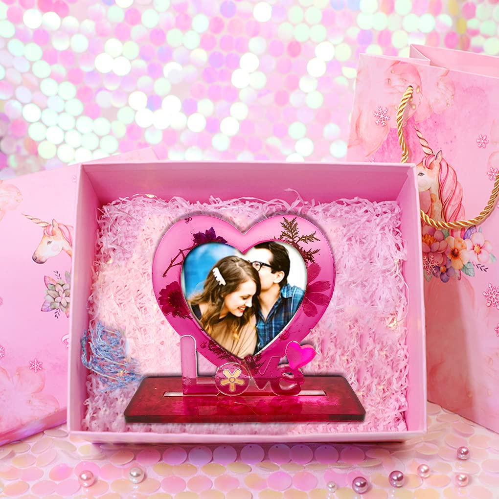 FineInno Heart Shaped Resin Photo Frame Silicone Mold - DIY Epoxy Resin Craft Kit for Home Decor, Handmade Picture Holder - Perfect for Valentine's Gifts, Wedding Decorations & Personalized Keepsakes
