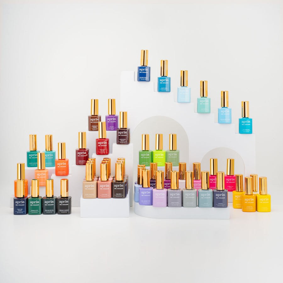 Apres Gel Nail Polish Set - 50 Colors Gel Nail Polish Kit for Salon & Home Manicure | Long Lasting Soak Off UV LED Gel Nail Art Colors | Perfect for Nail Artists, DIY Nails & Professional Use