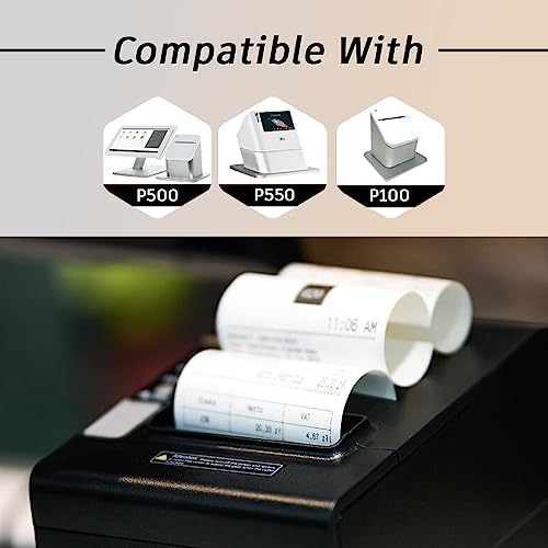 3 1/8 x 190 Thermal Receipt Paper Rolls - Compatible with Clover, Square, Toast POS Systems & TM-T88/TSP Printers (30 Rolls) - Ideal for Retail Stores, Restaurants & Small Businesses