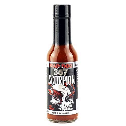Mad Dog 357 Scorpion Pepper Hot Sauce - 5oz Bottle of Extreme Heat | Perfect for Wings, Tacos, Burgers & Spicy Food Lovers