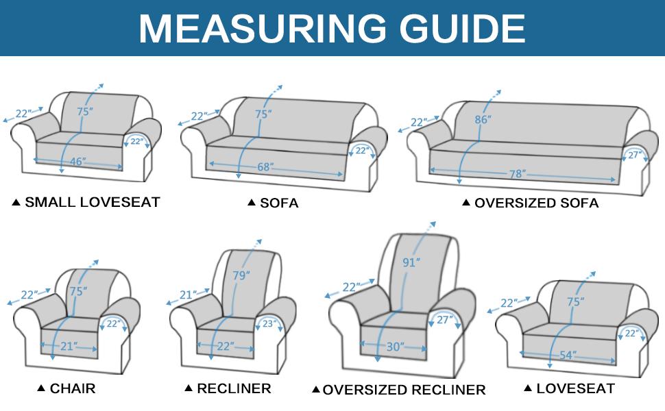 Bali Blue Surf Sofa Cover - Waterproof & Stretchable Furniture Protector for Living Room, Bedroom, or Dorm - Perfect for Pets, Kids, and Everyday Use