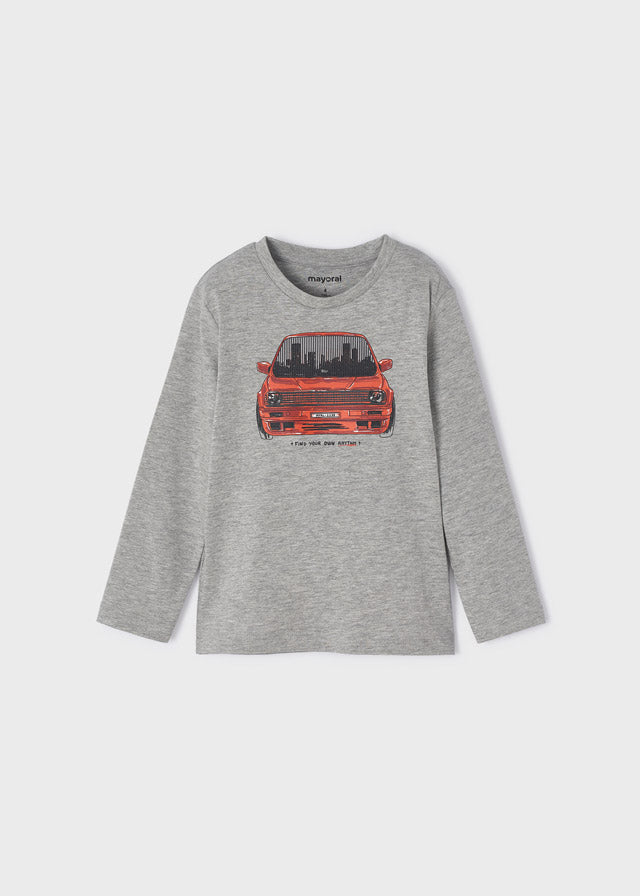 Boys Long Sleeve Shirt - Grey Vigor Casual Comfort Fit | Perfect for School, Playdates & Outdoor Activities
