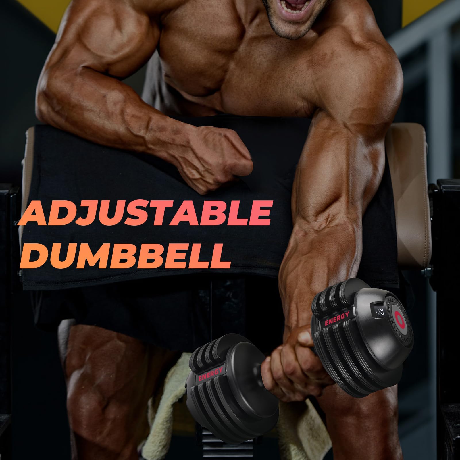 Adjustable Dumbbells Set - 5 Weight Options with Anti-Slip Metal Handle for Home Gym, Strength Training & Full Body Workout | Perfect for Men & Women Fitness Enthusiasts