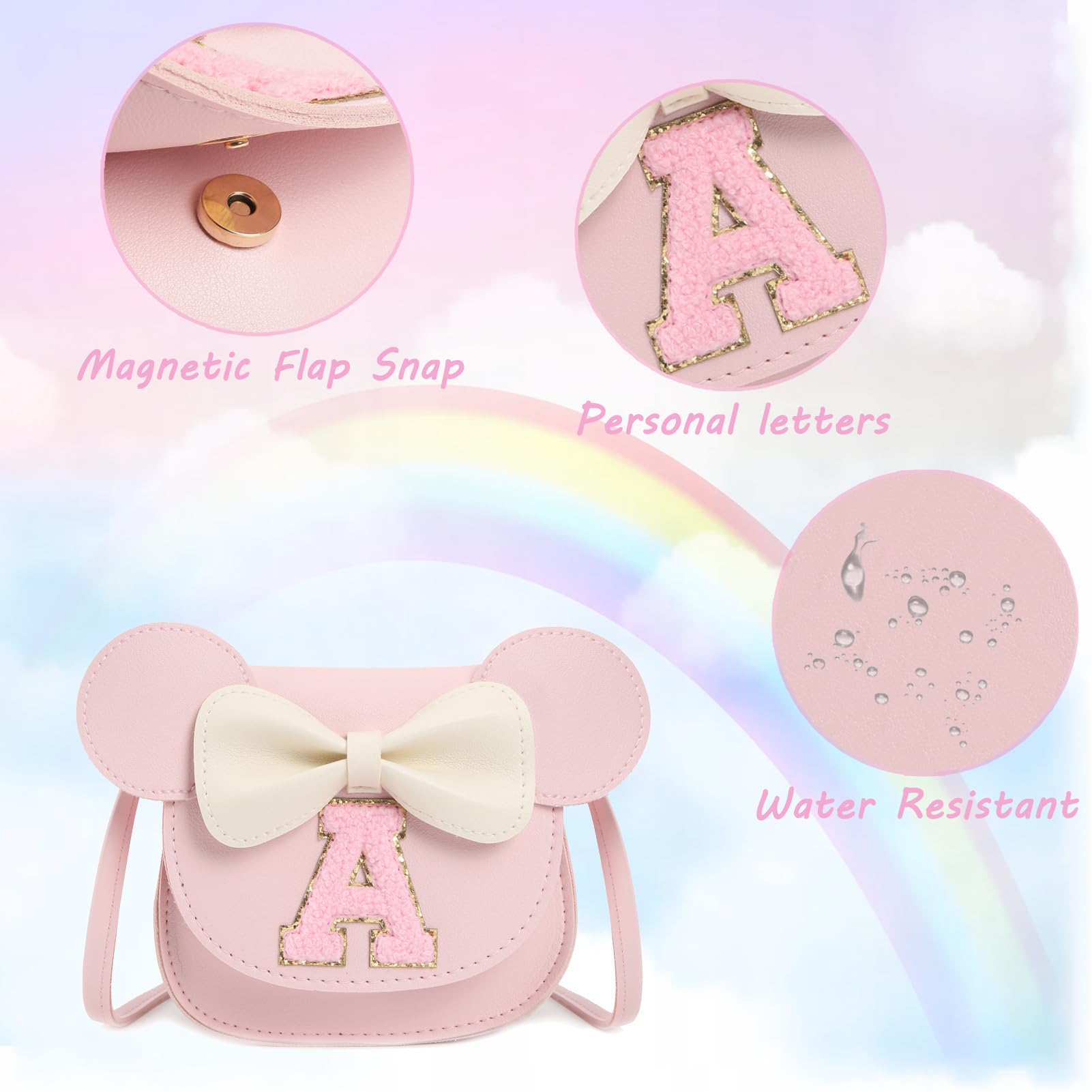**Adorable Toddler Purse for Girls - Kids Wallet & Mouse Crossbody Bag Gift Set | Birthday Gift for Little Girls | Perfect for Dress-Up, Parties & Pretend Play**