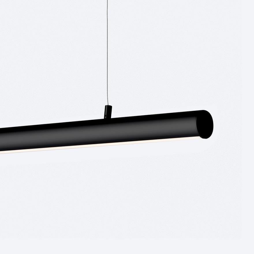 ASP FOURTY5 Custom Round LED Linear Pendant Light - Modern Minimalist Hanging Fixture for Kitchen Island, Dining Room & Office Lighting