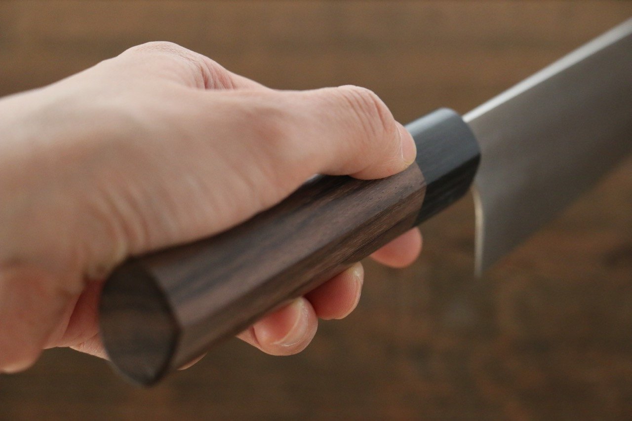 Premium Seisuke SG2 Santoku Knife 180mm - Japanese High Carbon Stainless Steel Blade with Exquisite Shitan Handle - Perfect for Slicing, Dicing, and Mincing in Professional Kitchens & Home Cooking