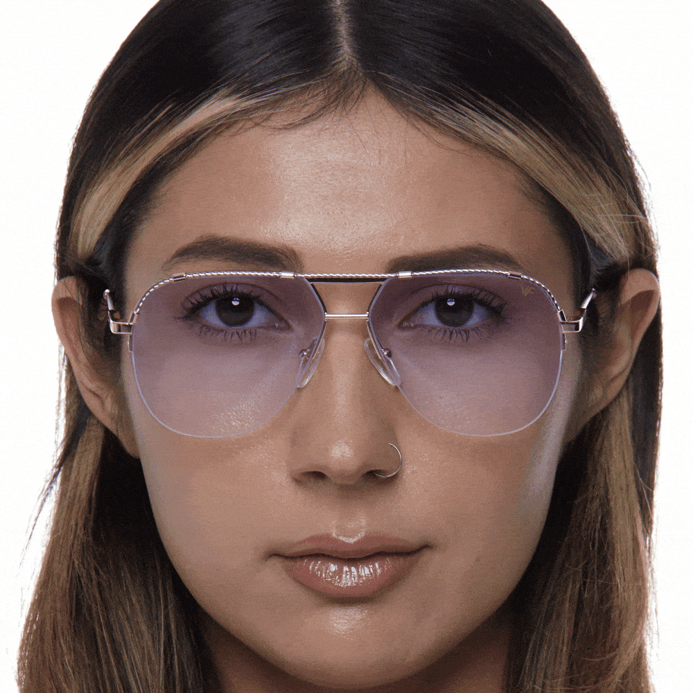 Blanco Half Rim Glasses Frame 24KT Gold & Rose Gold Two Tone Eyewear for Men & Women - Perfect for Reading, Fashion, and Everyday Wear