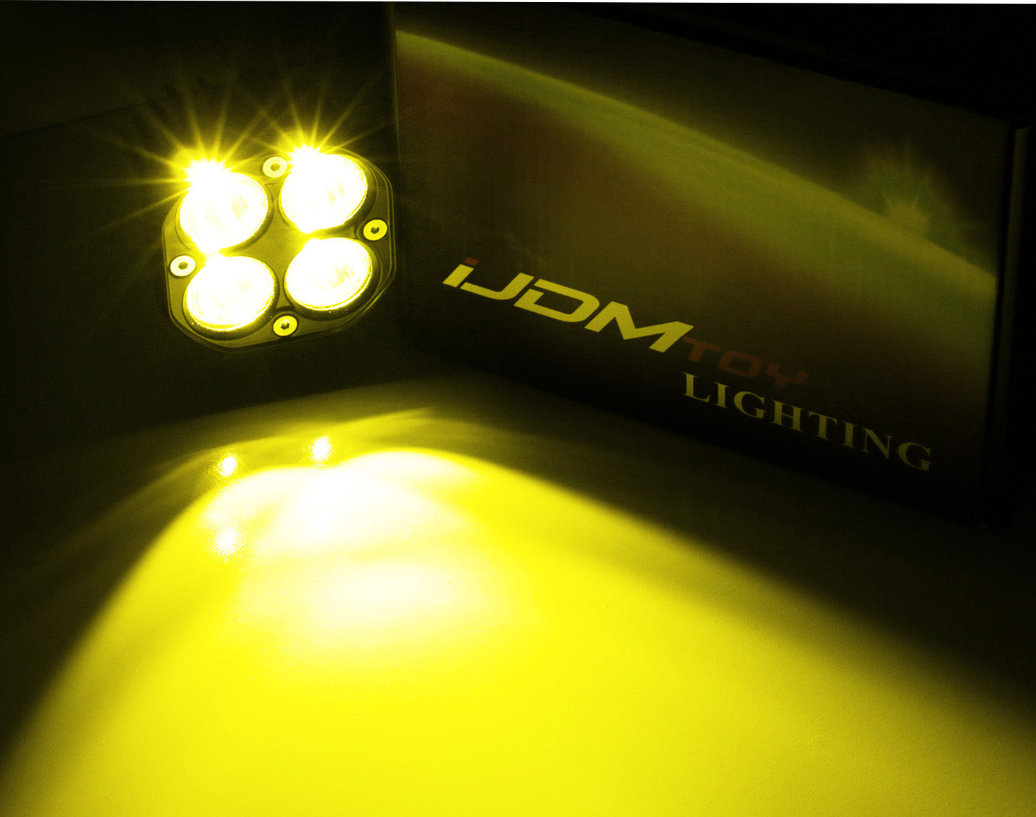 2500K Yellow Round LED A-Pillar Pod Light Kit with Bracket & Wiring Harness for 2016-2023 Toyota Tacoma - Off-Road Driving & Nighttime Visibility Enhancement
