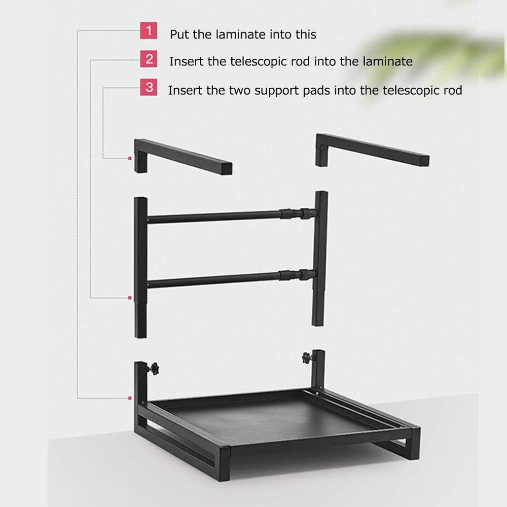 Double Kitchen Microwave Shelf - Adjustable Oven Storage Rack for Countertop Organization | Perfect for Small Spaces & Kitchen Appliances