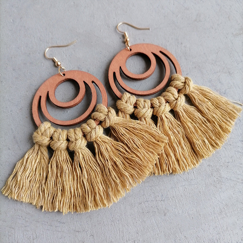 Geometric Tassel Earrings for Women - Boho Chic Dangle Drop Earrings for Party, Wedding & Everyday Wear
