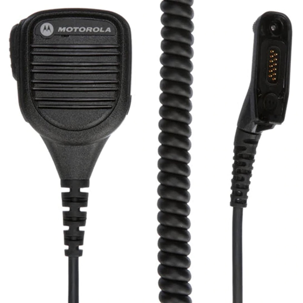 Motorola PMMN4069 Two-Way Radio Remote Speaker Microphone - Hands-Free Communication for Construction, Security & Outdoor Activities
