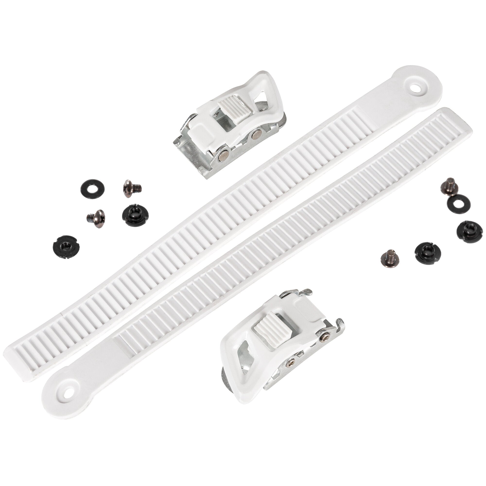 White Shadow Buckle Set Complete - Left & Right for DIY Leather Crafting, Belt Making, and Shoe Repair | Perfect for Handmade Accessories and Costume Design