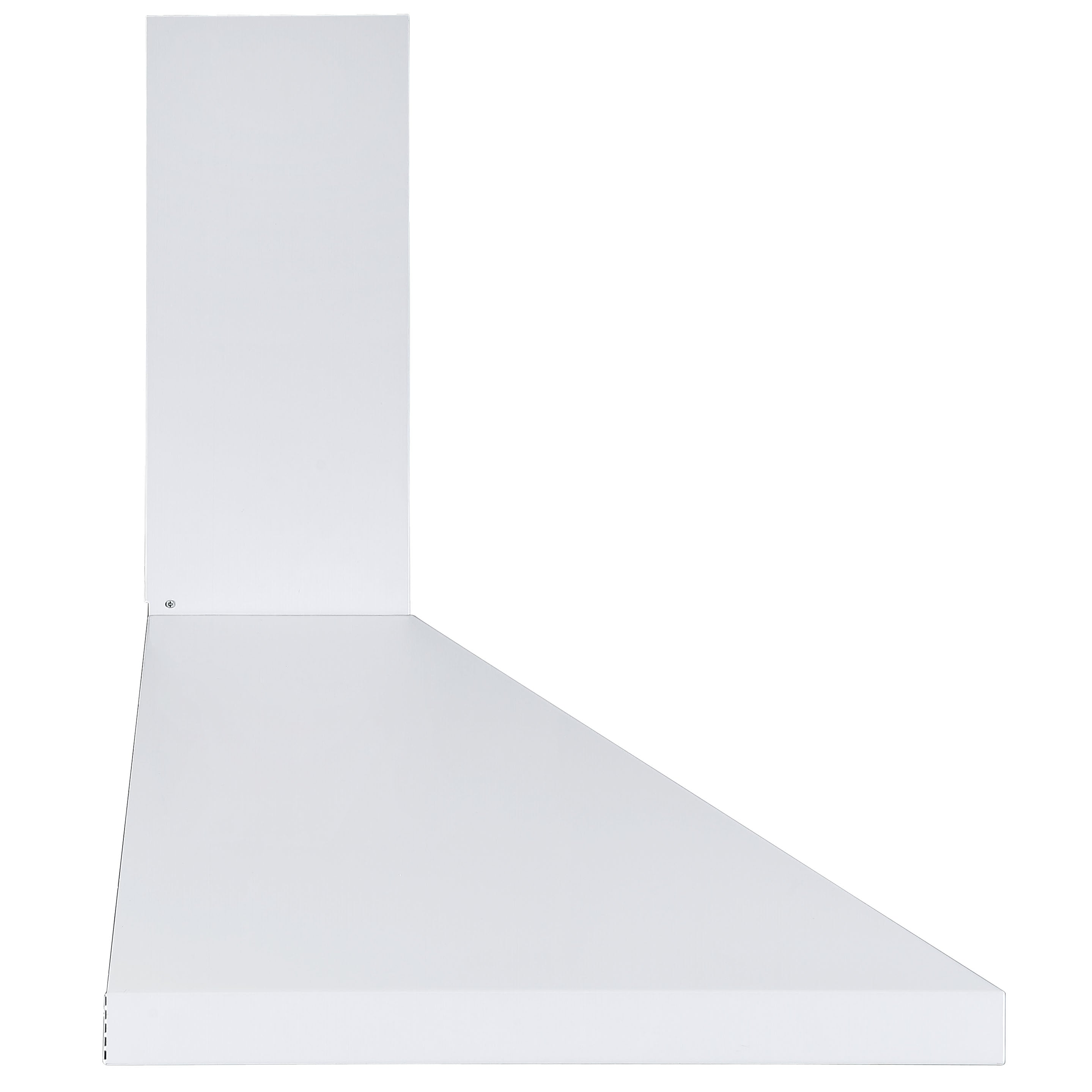 36 Inch Convertible Wall Mounted Pyramid Range Hood in White - Powerful Kitchen Ventilation for Smoke and Odor Removal