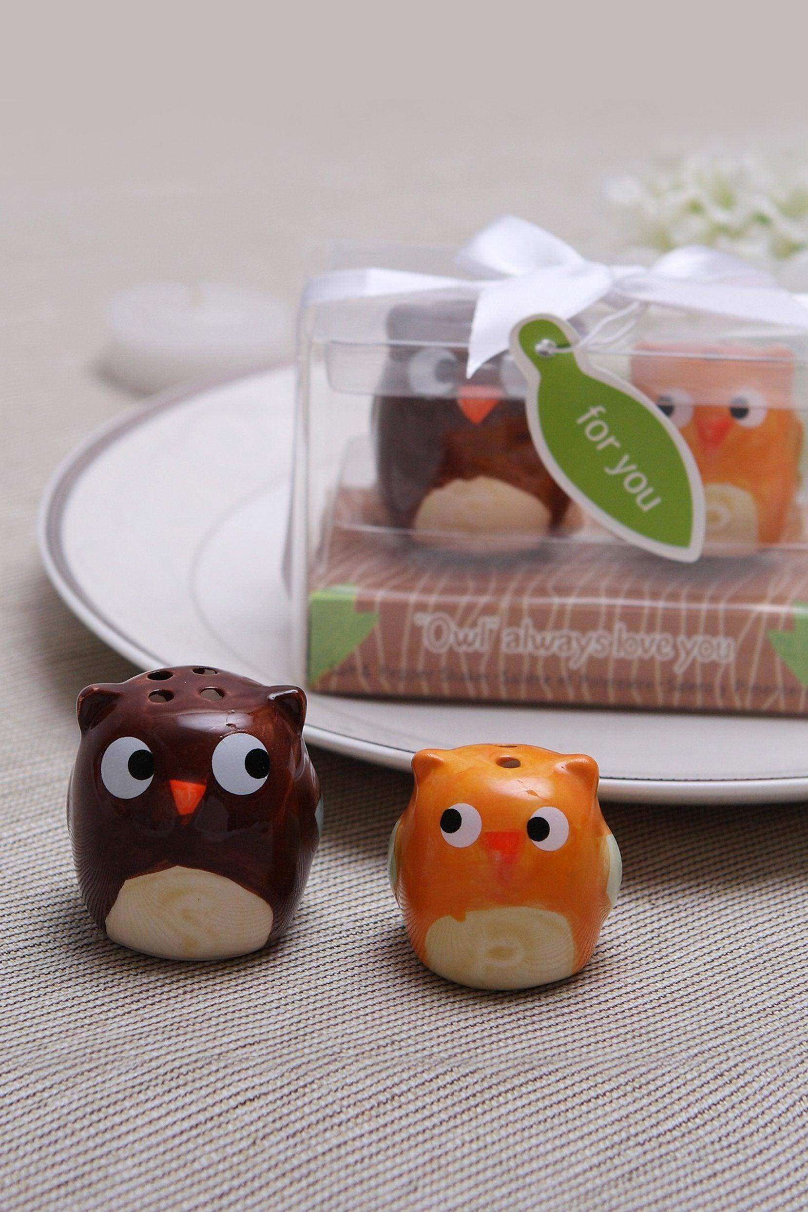 Owl Always Love You Ceramic Mother and Baby Bird Salt and Pepper Shakers Set of 6 - Cute Kitchen Decor for Mother's Day, Housewarming Gift, and Dining Table Accessories