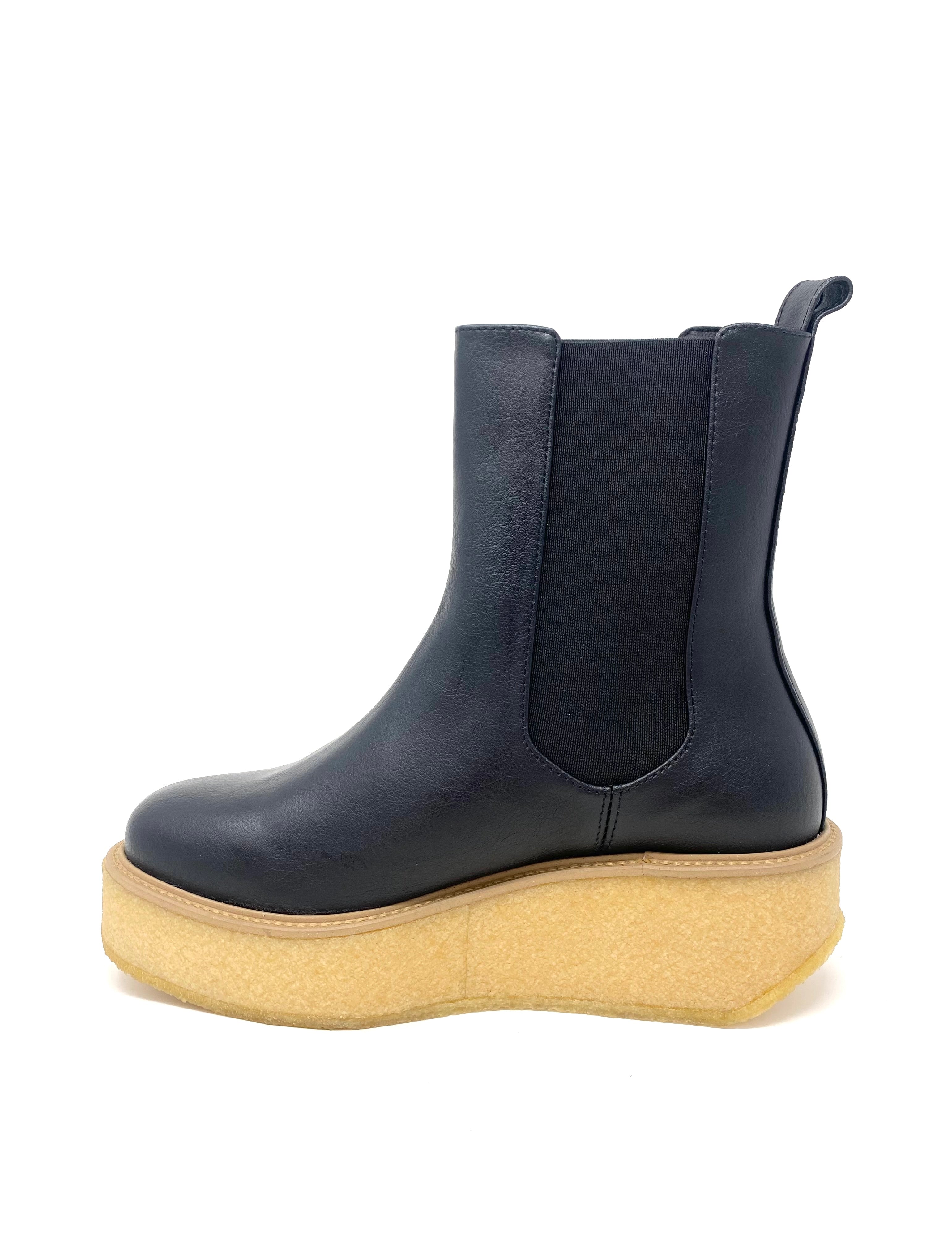 Novacas Carey Platform Boots for Women - Black Chunky Heel Ankle Boots | Stylish & Comfortable for Fall, Winter & Casual Outfits