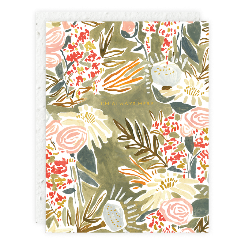 Sympathy Card - I'm Always Here - Comforting Condolence Greeting Card for Loss of Loved One - Perfect for Funerals, Memorials & Grieving Friends