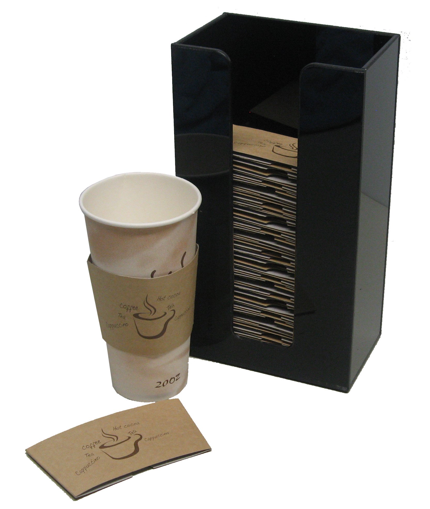 Eco-Friendly RCS Plastic Coffee Cup Sleeve Holder - Insulated Hot Drink Cup Organizer for Tall Cups (3015) | Perfect for Coffee Shops, Offices & Takeout Services