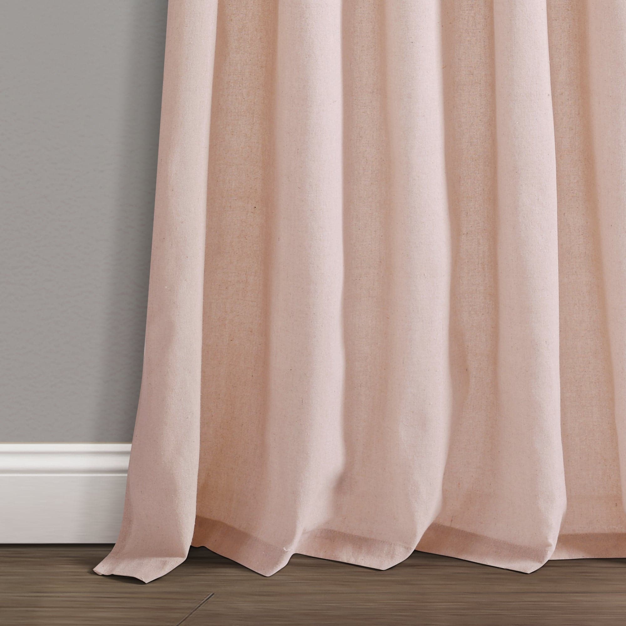 Burlap Knotted Tab Top Window Curtain Panel Set - Natural Linen Textured Room Darkening Drapes for Living Room, Bedroom & Farmhouse Decor