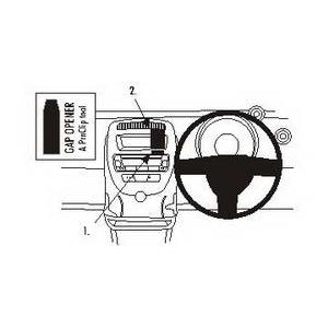 ClicOn No Holes Center Dash Mount for Citroen C1 2006-2013 | Universal Phone Holder for Car | Perfect for GPS Navigation & Hands-Free Driving