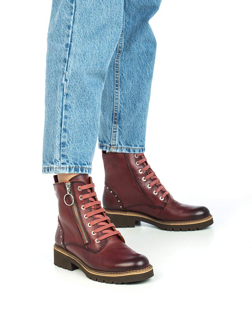 PIKOLINOS Women's Leather Flat Ankle Boots - Comfortable Casual Shoes for Walking, Work & Everyday Wear