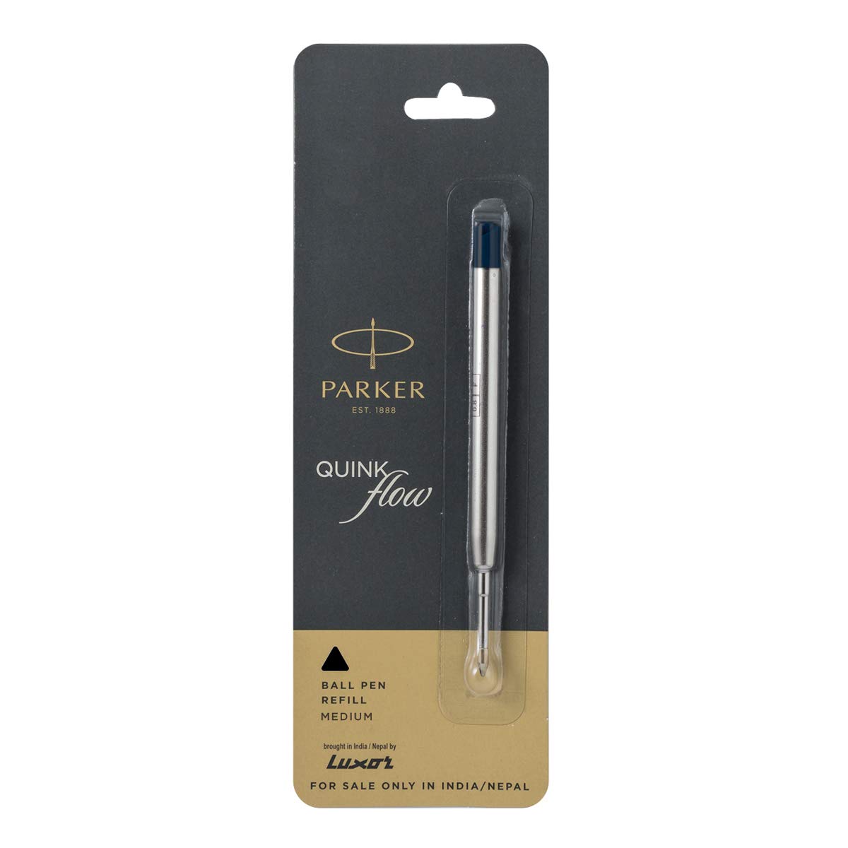 PARKER Ball Pen Refills - Medium Black Ink for Office & Writing