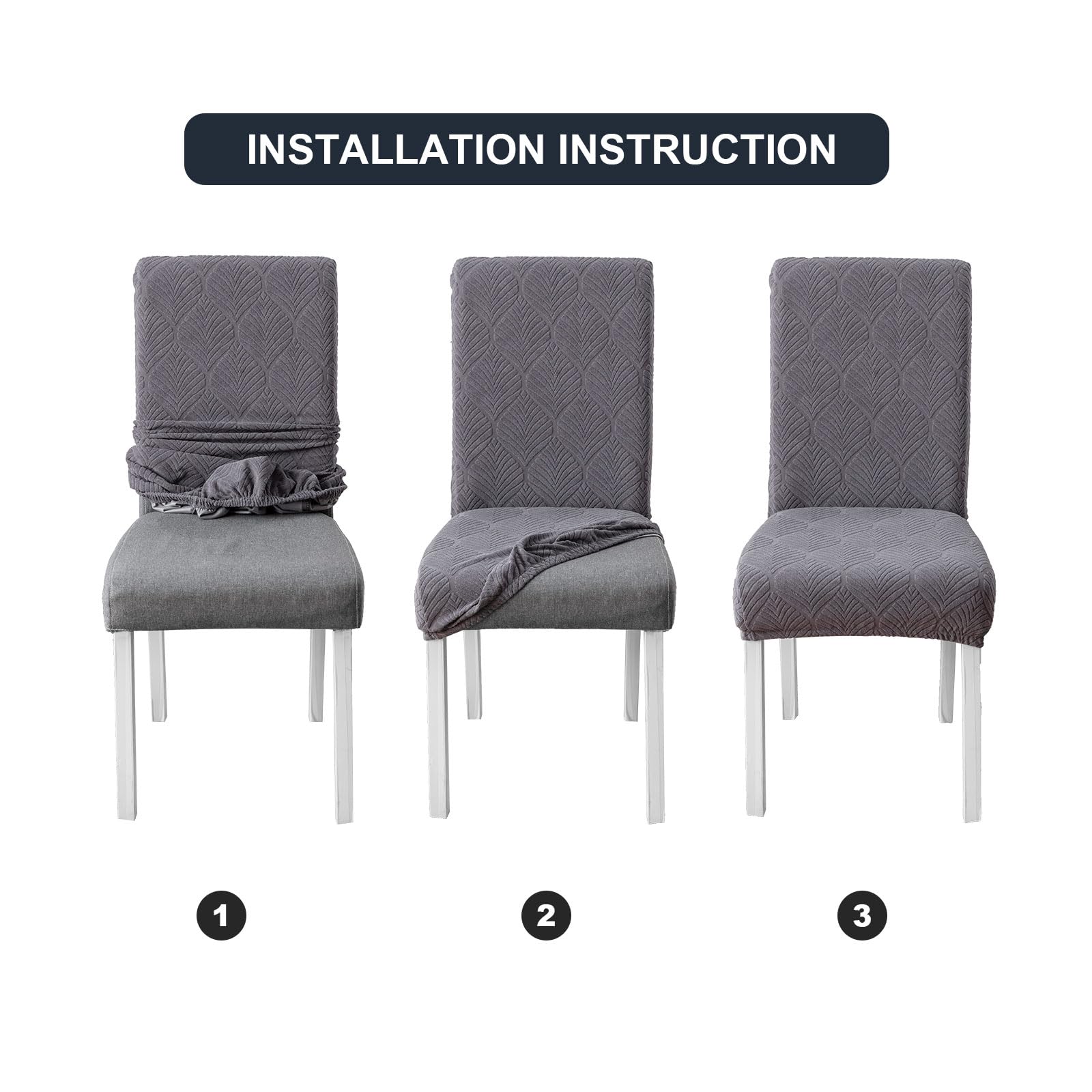 Waterproof Dining Chair Covers - Stretch Parsons Chair Slipcovers for Kitchen & Dining Room - Washable & Removable Chair Protector - Perfect for Everyday Use, Family Gatherings & Pet Protection