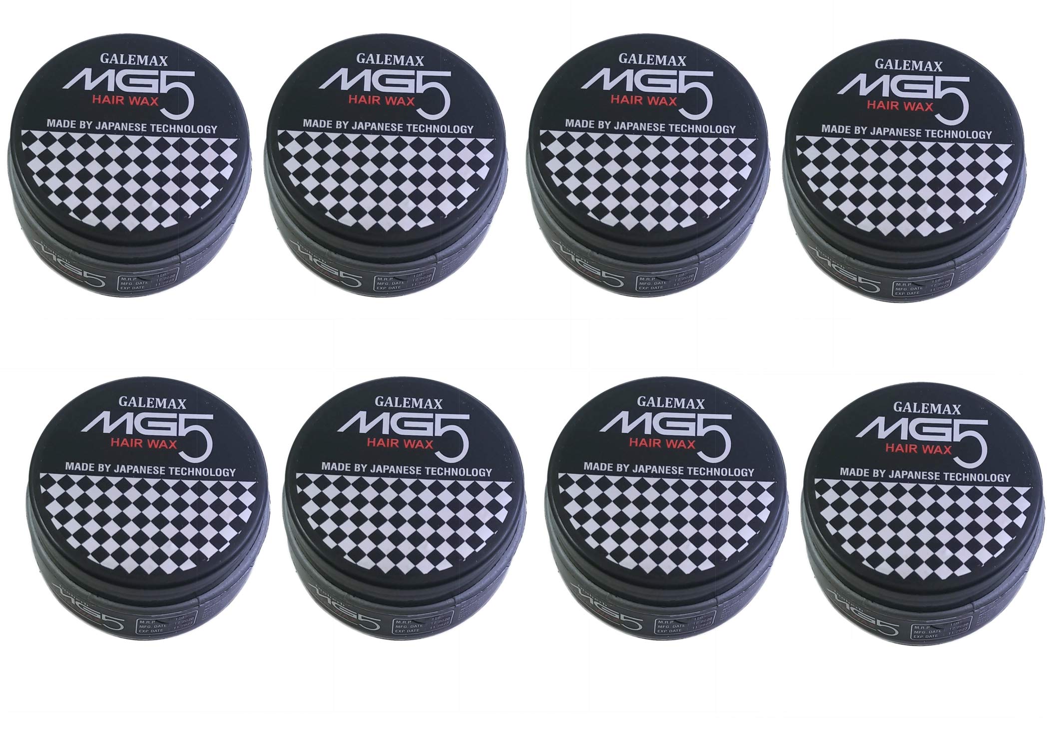 MG5 Hair Wax for Men - Japanese Technology Styling Gel (100g x 8 Pack, Total 800g) - Strong Hold for Spiky, Textured & Messy Hairstyles - Perfect for Daily Use, Parties & Professional Styling