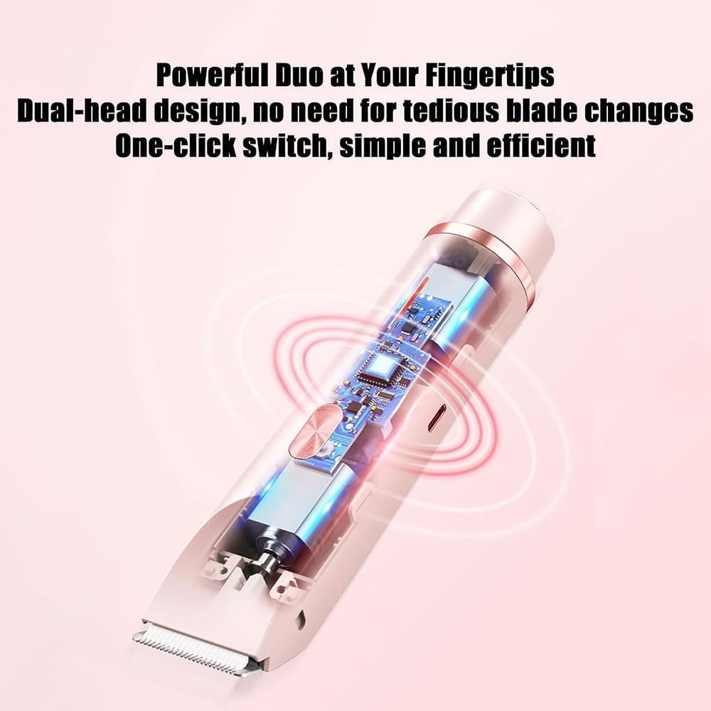 Upgraded Smoovi 2.0 Bikini Shaver - 2-in-1 Electric Razor for Legs & Bikini Area, Waterproof for Wet/Dry Use - Perfect for Travel & Smooth Skin Care