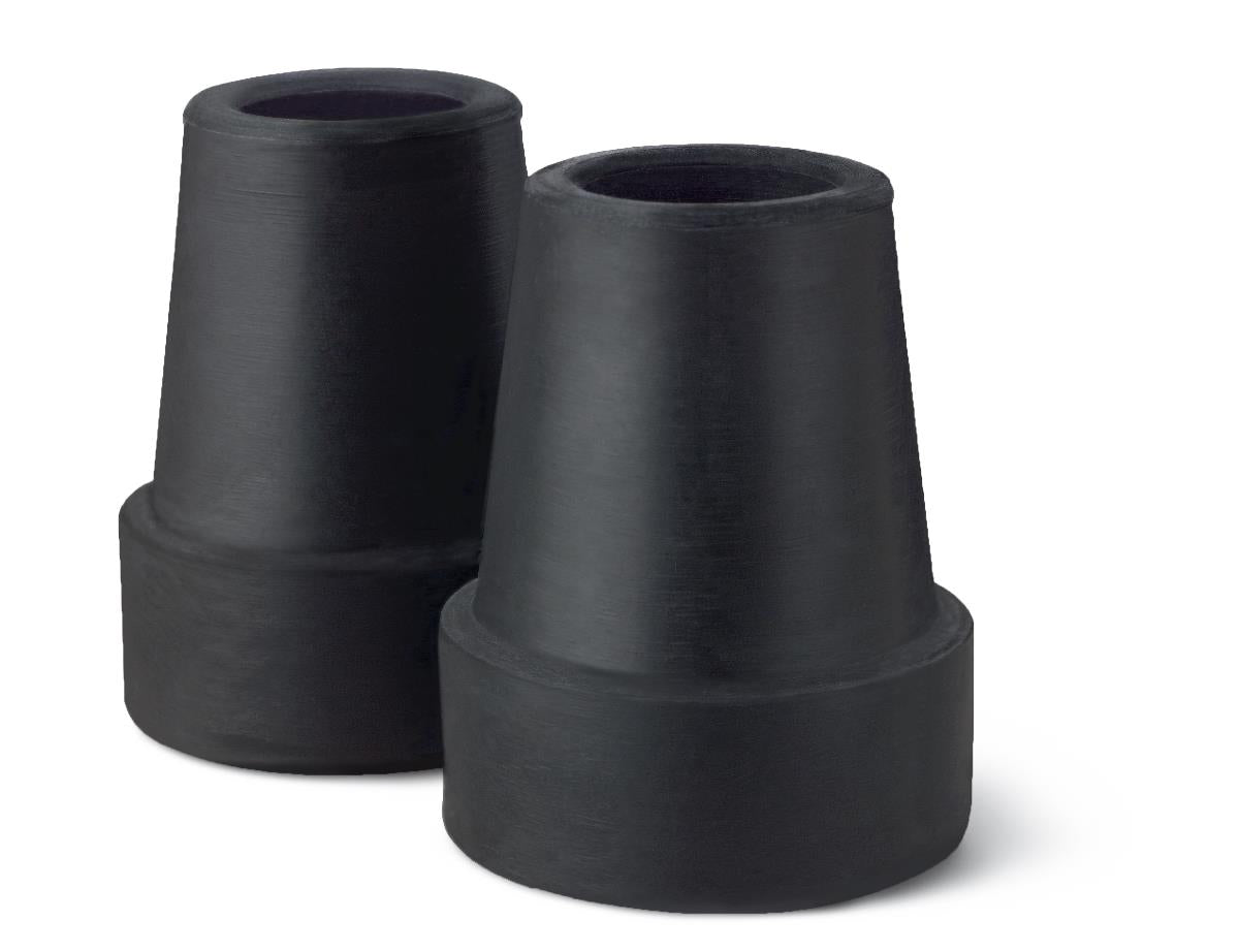 3/4 Inch Black Cane Replacement Tips - Durable Rubber Tips for Walking Canes & Crutches - Perfect for Stability & Floor Protection