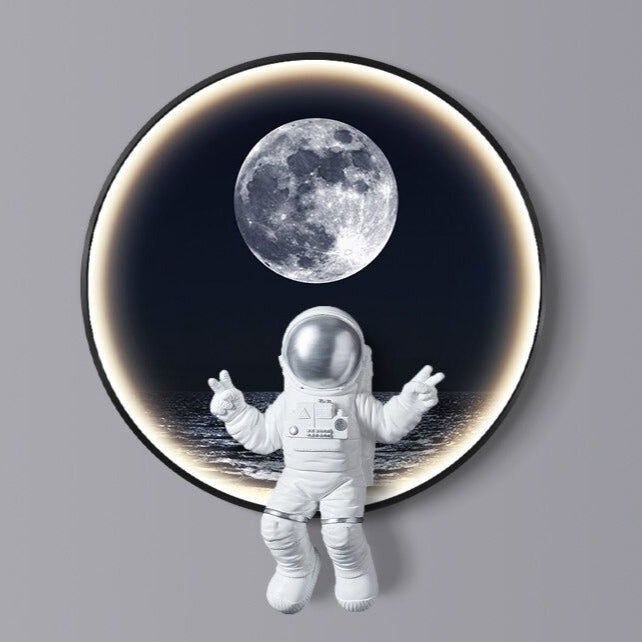 NASA Astronaut Moon Wall Light - 3D LED Night Light for Kids & Adults - Perfect for Bedroom, Nursery, and Space-Themed Decor
