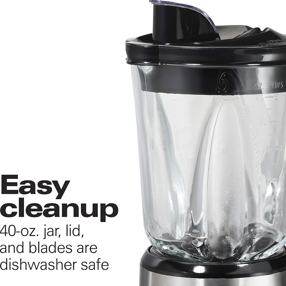 Hamilton Beach Wave Crusher Blender 54221 - Powerful 700W Countertop Blender for Smoothies, Shakes & Ice Crushing - Perfect for Home & Kitchen Use