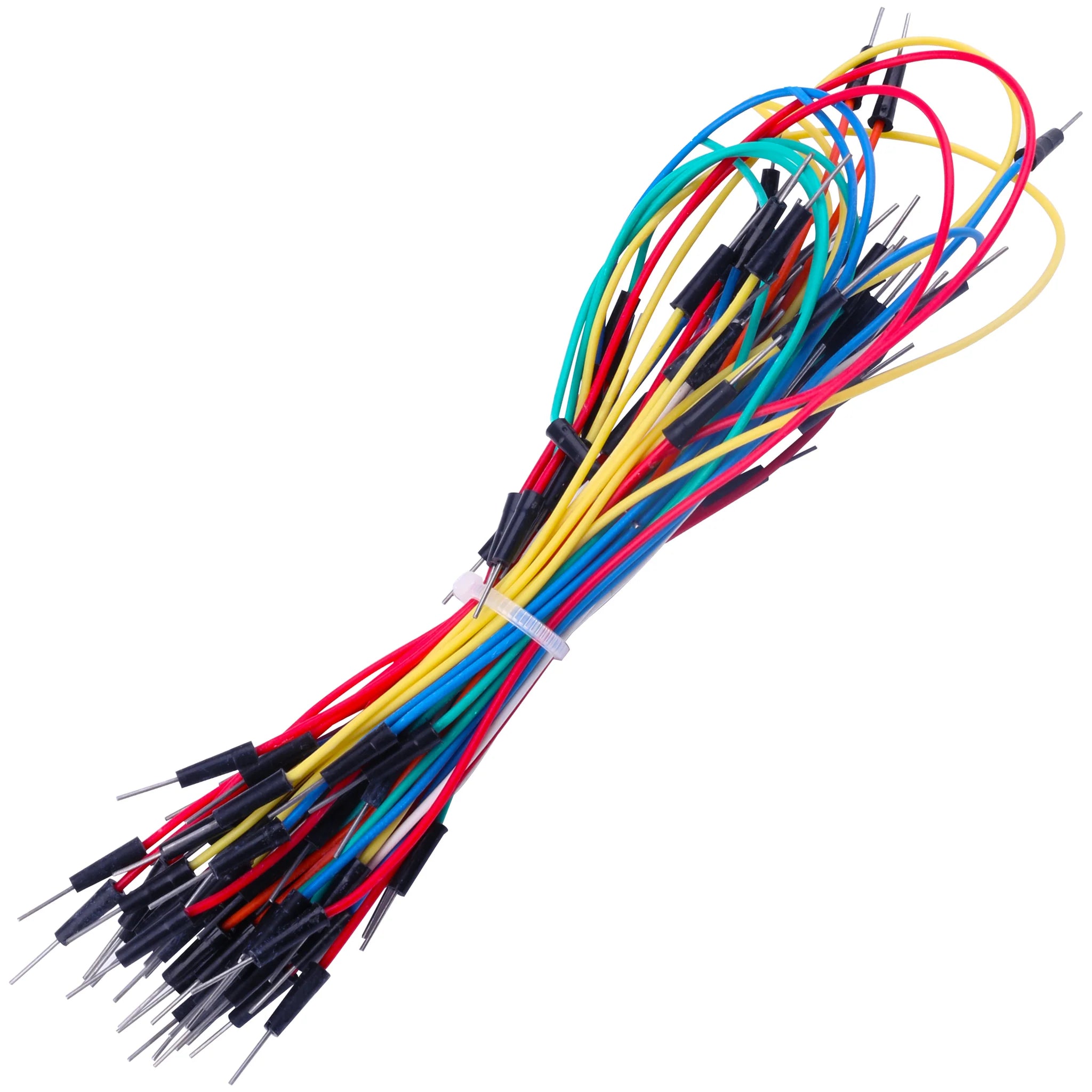 75 Pack Flexible Solderless Breadboard Jumper Wires - Male to Male Connector Kit with 4 Lengths (2.5/5/10/15cm) for Arduino, Raspberry Pi, and DIY Electronics Projects