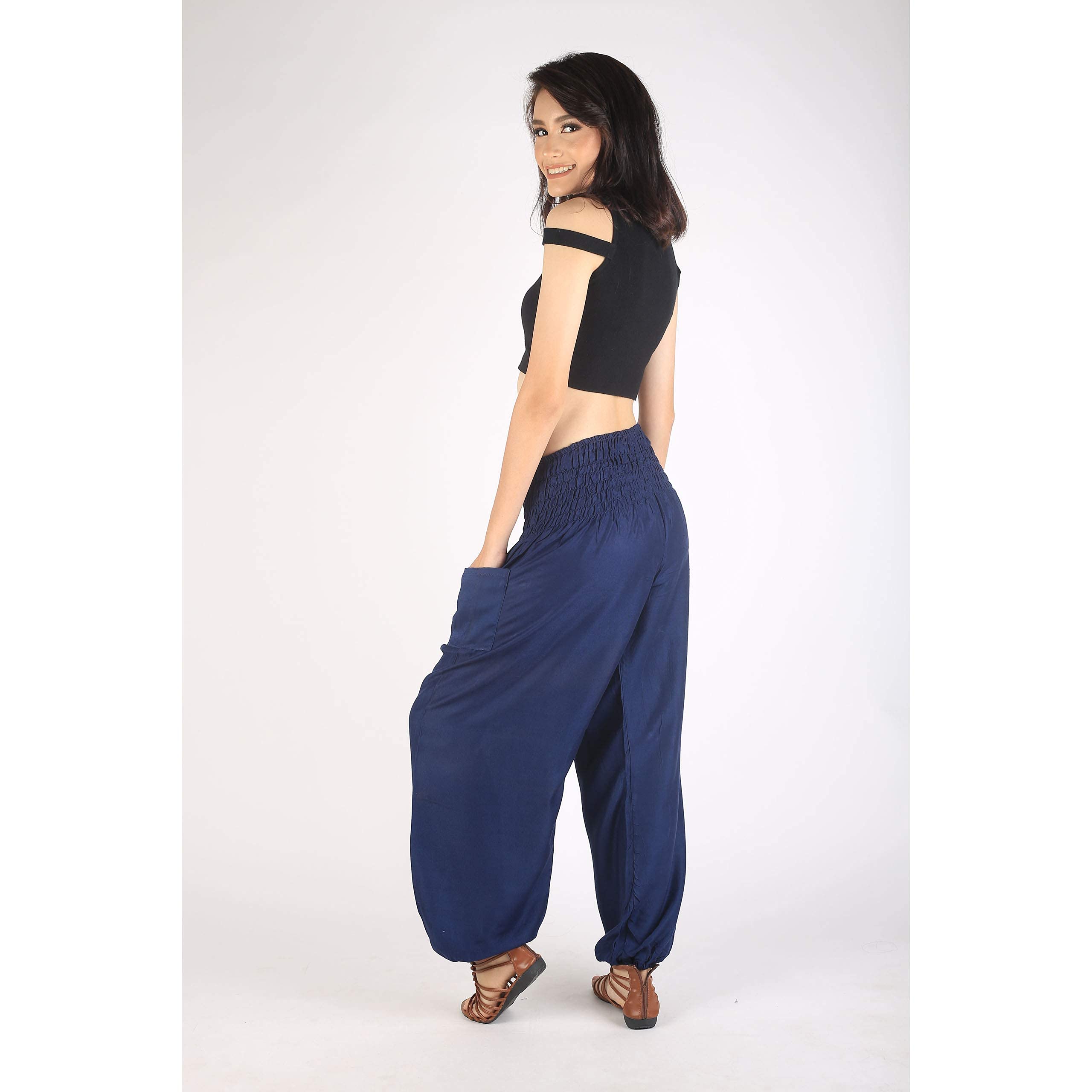 Boho Harem Pants for Women - Comfortable Yoga Trousers with Elastic Waistband | Bohemian Beach Pants for Travel, Meditation & Casual Wear