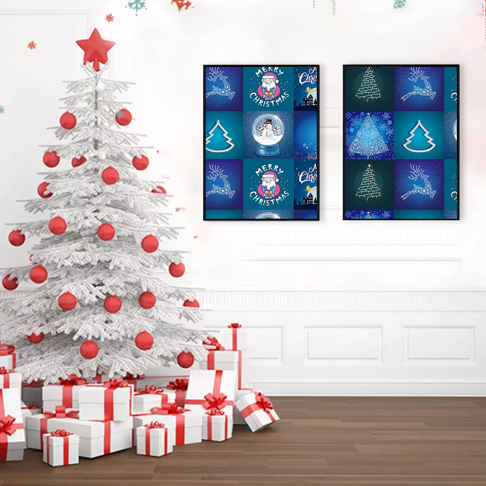 DIY Christmas Wall Stickers - Cartoon Holiday Home Decor for Cabinets, Windows, Bedrooms & Elderly Rooms | Self-Adhesive Christmas House Decorations for Festive Season